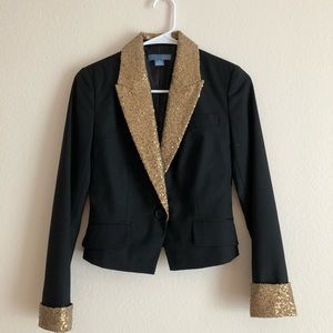 Perfect for New Years Eve Black and Gold Blazer